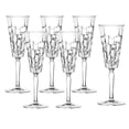 thumbnail image 1 of Elegant and Modern Italian Crystal Glass Set for Hosting Parties and Events - Etna Set of 6 Flute Goblets, 1 of 4
