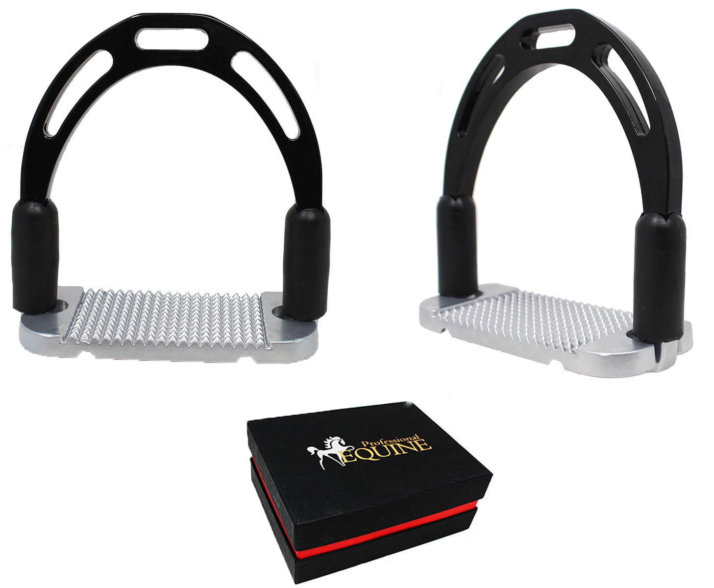 Profesisonal Equine Aluminum Double Jointed English Flex Stirrup Irons