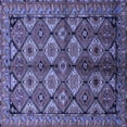 thumbnail image 1 of Ahgly Company Machine Washable Indoor Square Oriental Blue Industrial Area Rugs, 8' Square, 1 of 4