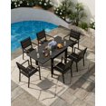 thumbnail image 7 of Huisuilinss Expandable Patio Dining Table For 4-6 Persons,Aluminum Slat Frame Expandable Patio Table,Metal Outdoor Table,Bistro Rectangular Table For Backyard Deck Porch,1PCS,Chairs Not Included, 7 of 7