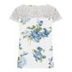 thumbnail image 5 of Mujeres Casual Cuello Redondo Encaje Costura Estampado floral Jersey Blusa de manga corta Camiseta Tops Fridja  bn4938, 5 of 5