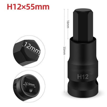 

1/2inch Universal Impact Wrench Socket Adapter Spanner Hex Socket Head H4-H14