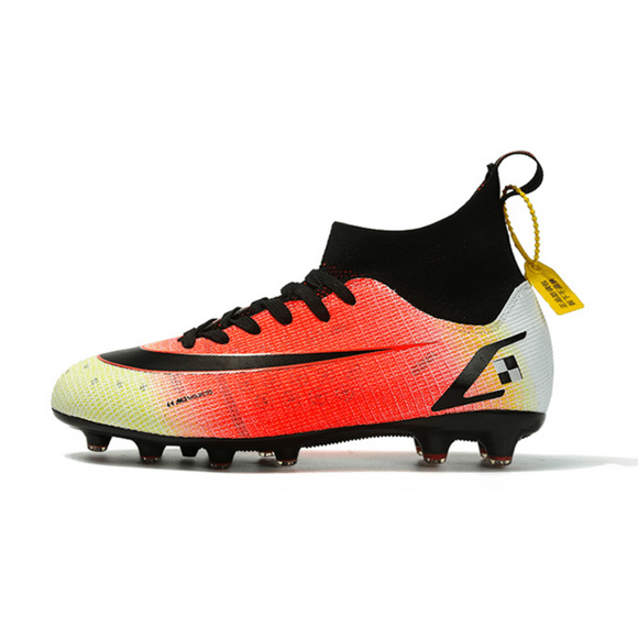 Men's soccer shoes Mandarin duck color matching spikes sport training football boots for women