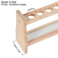 thumbnail image 3 of Soporte de tubos de ensayo de madera Unique Bargains con 6 pozos para tubos de centrifugado de 25 ml 8.66" x 2.48" x 5.12", 3 of 5