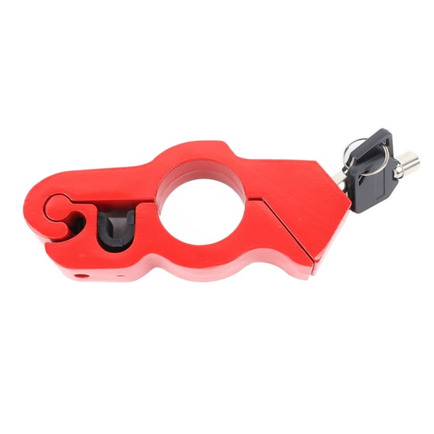 Cerradura De Agarre Para Motocicleta, Cerradura De Manillar De Bicicleta Eléctrica, Resistente A La Corrosión, Ligera, Fácil De Usar, Roja, Antirrobo Para Bicicleta Eléctrica