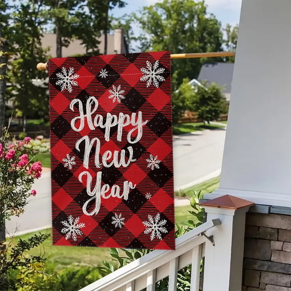 Eespoir 2026 Garden Flag, Home Garden Party Decoration, Seasonal Yard Flag, for Front Yard, Garden Pole, Patio, Spring, Summer, Fall, Winter, Welcome Sign(Red)