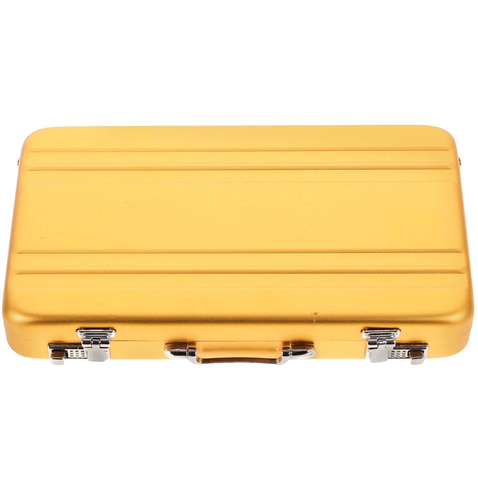 MLINS 5pcs Mini Briefcase Metal Card Case Index Card Container Flash Card Organizer Business Holder Case
