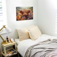 thumbnail image 5 of Balery Countryside Colorful Floral Cow Pattern Canvas Decorative Picture – 30x40in Premium Wall Art, Modern Canvas Print for Home Decor（Horizontal）, 5 of 6