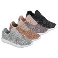 thumbnail image 2 of forever fm74 women's lace up glitter white sole street sneakers, 2 of 2
