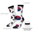 thumbnail image 6 of Funny Novelty Colorful Socks South Korean Flag Patterned Casual Crew Socks, 6 of 7