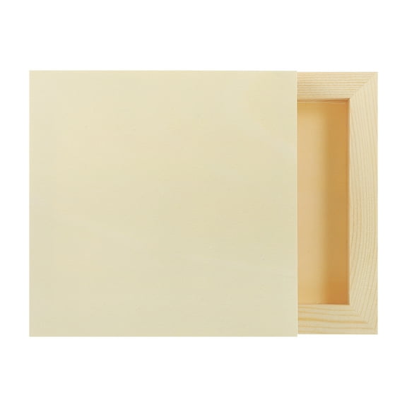 Uxcell 2Pcs Wood Canvas Boards, 5x5 Inch Wood Art Canvases Square Unfinished Wood Panel for Painting, Crafts, DIY Projects, Pouring Art