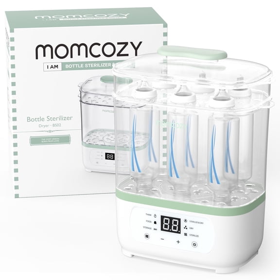 Esterilizador de botellas Momcozy 8 en 1 eléctrico a vapor con secador