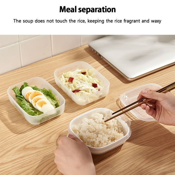 SMihono Kitchen Organizers and Storage Microwave Oven Heating Bento Box Fat Reduction Quantitative Refrigerator Crisper Food Storage Box Crisper Rice Packaging Box Kitchen Gadgets Must Have 2023