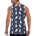 thumbnail image 3 of Xecao Rabbit And Flower Men's Tank Top Workout Quick Dry Sleeveless Gym Jogging Muscle Shirts Summer Swim Beach Tops, 3 of 9
