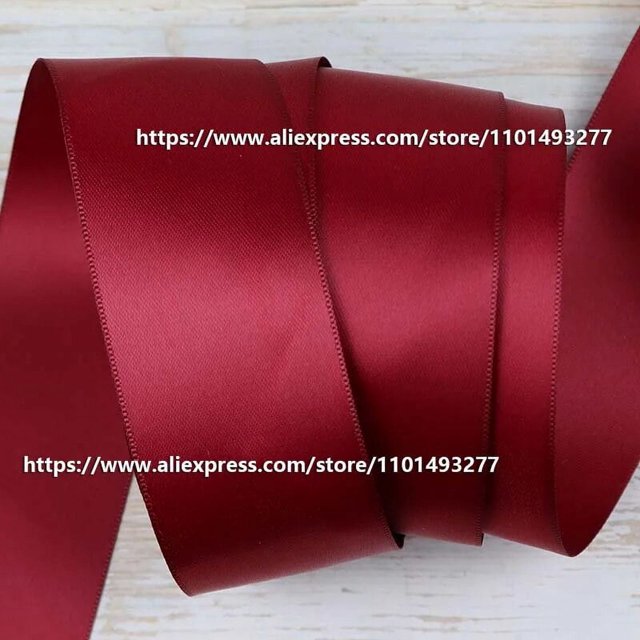 Cinta de satén de doble cara de 5 yardas, cintas de poliéster de Color sólido para lazos DIY, regalos artesanales hechos a mano, decoración de boda y Navidad