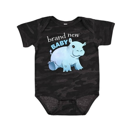 

Inktastic Brand New Baby Cute Baby Hippo Gift Baby Boy or Baby Girl Bodysuit