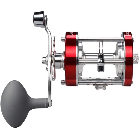 KastKing 6000 Round Baitcasting Fishing Reel, Perfect Conventional Reel for Catfish, Salmon/Steelhead,Reinforced Metal Body- Rover-Red