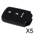 thumbnail image 1 of Colaxi 3-6pack Key Silicone 3Button Protective Case Cover For XR-V Black 5 Pcs, 1 of 8