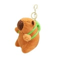 thumbnail image 3 of Llavero de peluche de capibara, lindo muñeco de peluche de capibara, llavero de coche, bolso Mochila, 3 of 9