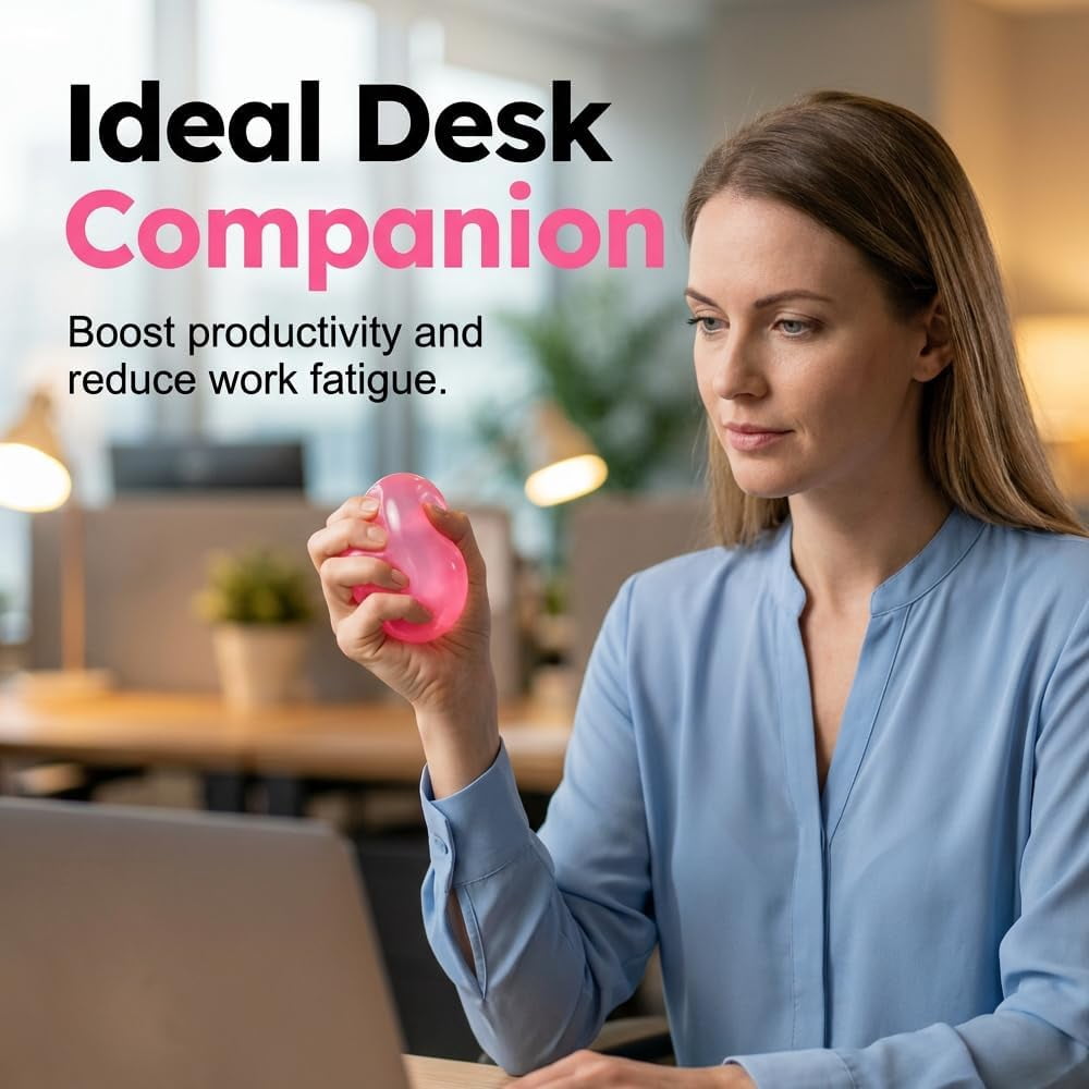 Guvpev 3Pcs Coconut Oil Stress Balls, Translucent Dumpling Squishy Shapeable Squeeze Toys, Non-Sticky Slow Rising Sensory Fidgets Toys for Anxiety Relief, Portable Desk Accessories for Focus