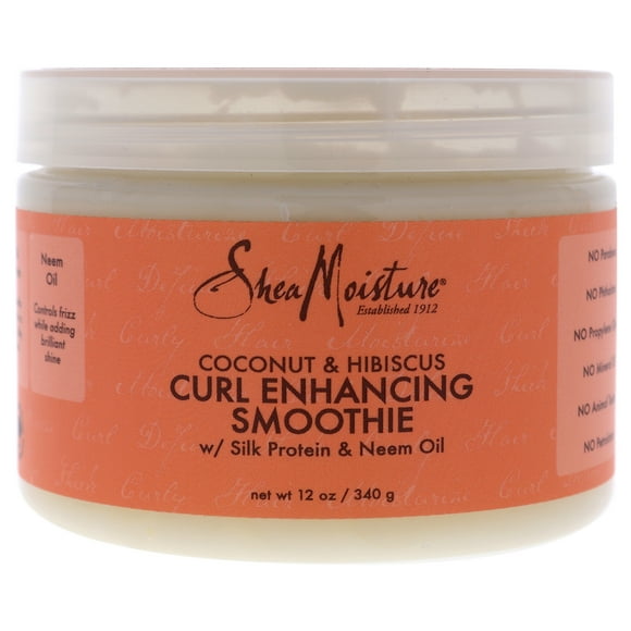 Batido para realzar los rizos con coco y hibisco de Shea Moisture para unisex - Crema de 12 oz Shea Moisture Coconut Hibiscus Curl Enhancing Smoothie Crema Unisex 12 oz
