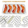 thumbnail image 3 of Cooling Rack 8.75 x 6.25 in Set of 2 Stainless Steel, Oven Safe Grid Wire Racks for Cooking & Baking Oven-Safe, Dishwasher-Safe Food-Safe, Heavy Duty, Small Cooling Rack for Baking, 3 of 7