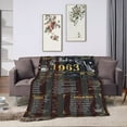 thumbnail image 5 of 60th Birthday Gifts for Men,1963 Birthday Gifts for Men,60th Birthday Blanket for Men,60th Anniversary Blanket,60th Wedding, Back in 1963 Blankets Gold 60x50, 5 of 6