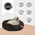 thumbnail image 6 of Best Friends by Sheri The Original Calming Donut Dog Bed – Washable Plush Pet Bed for Large Breeds up to 100 lbs, Shag Faux Fur, Dark Chocolate, Large (36" x 36"), 6 of 8