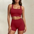 thumbnail image 5 of High Waisted Biker Yoga Shorts for Women Tummy Control Fitness Shorts & Cropped Vest Cami Tops Sets ( XL), 5 of 5