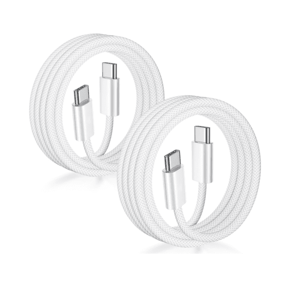 Usb C Cable 2Pack 6FT Nylon Braided 60W Fast Charging Cord for iPhone 17/16/15 /15 Pro Max/Samsung S23 Note 20 Macbook Air
