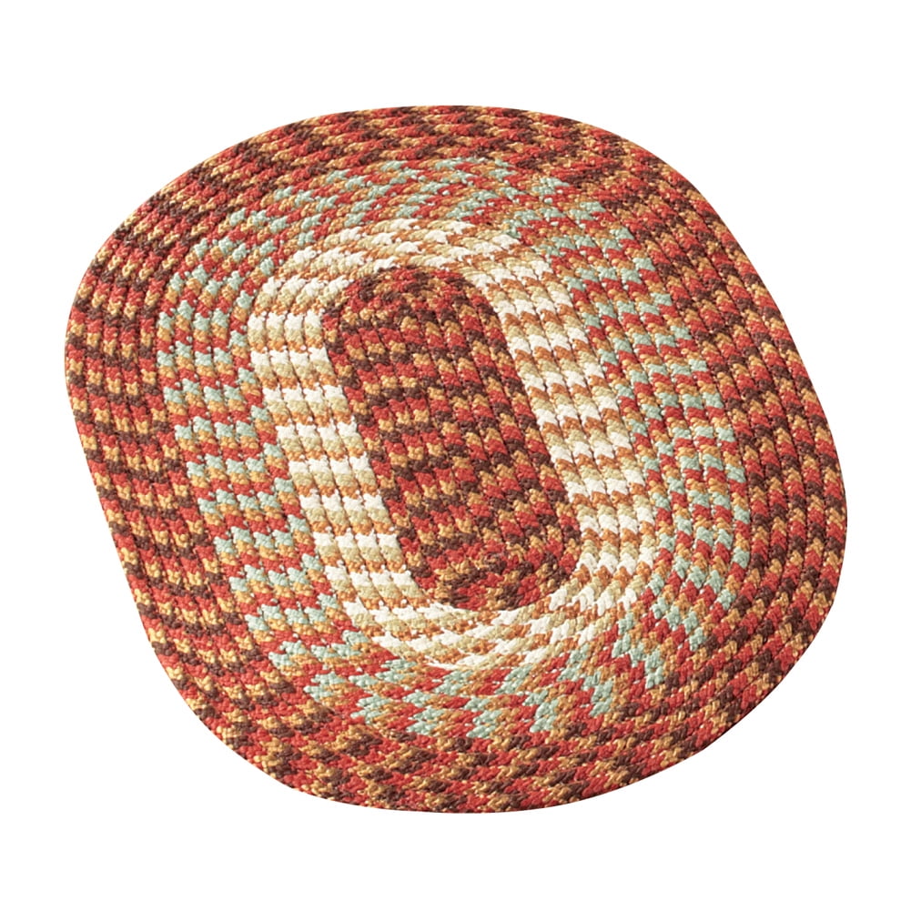 Collections Etc Versatile Alpine Braided Accent Rug with 3Tone