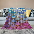 thumbnail image 2 of COMIO  Mermaid Fish Scale Blanket, Mermaid Blanket Gifts for Girl Baby Toddler Infant Newborn,Soft Warm Cozy Mermaids Squama Print Throw for Bedroom Living Room Decor for Pet, 2 of 6