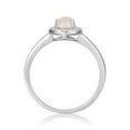 thumbnail image 5 of White Opal Teardrop Halo Ring, 5 of 11