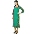 thumbnail image 2 of Phagun Kurta Tie Dyed Rayon Women Ethnic Kurti Top Tunic Dress, 2 of 3