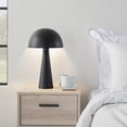 thumbnail image 3 of 16" Modern Iron Mushroom Black Table Lamp Set of 2 - Nourison, 3 of 6