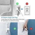thumbnail image 4 of Surge Protector Power Strip with USB, 25 ft Extension Cord, 8 Outlet 2 USB Desktop Charging Station, ETL Listed, Wall Mountable for Home and Office, White, 4 of 8