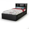 thumbnail image 2 of South Shore Spark Contemporary 3-Drawer Storage Bed, Twin Size, Black, 2 of 6