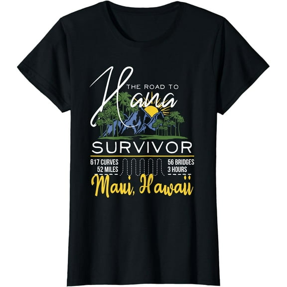 Road To Hana Survivor Curvy Palm Maui Hawaii Lover T-Shirt