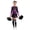 Hot Pink&Black, variant on Kids Girls Cheer Leader Costumes Sparkly Mesh Long Sleeve Cheer Leader Dance Dress Outfits Blue Green&Black 6