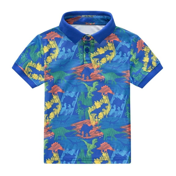 Tkrady Summer Toddler Boys Casual Short Sleeve Tee Cartoon Graphic Tough Tops Holiday T Shirt, Sizes 1-6 Years