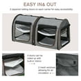 thumbnail image 6 of Pet Beds PawHut 39" Portable Soft-Sided Pet Cat Carrier with Divider, Two Compartments, Soft Cushions, & Storage Bag, Grey,Dog Beds, 6 of 8