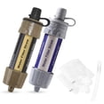 thumbnail image 1 of 2 PCS Outdoor Water Filter Straw Water Filtration System Water Purifier for Emergency Preparedness Camping Traveling Backpacking, 1 of 1