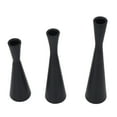 thumbnail image 6 of European Wrought Iron, Retro Modern Conical Set of 3 Stylish Black Candle Holders, 6 of 8