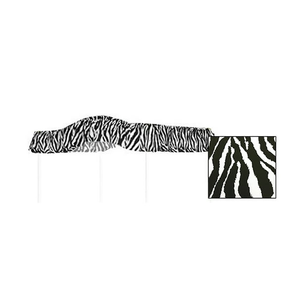 Canopy Drape Curtain - Twin Size - Zebra Fleece Animal Print - Perfect to use on Your Existing Canopy Frame