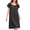 Black-1, variant on Women's Charming Satin Nightgowns Silk Sleepshirt Solid Sleep Dress Half Sleeve Sleepwear