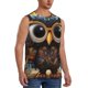 thumbnail image 2 of Balery Quirky Owl With Glasses Camisetas sin mangas para hombre, absorbe la humedad y protege contra el mal olor.-Large, 2 of 7