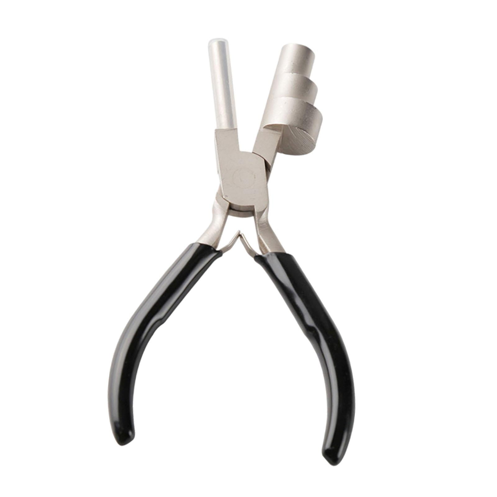 FVDPWYE 3 Stages Bail Pliers with Non-Slip Comfort Grip Handle Round Nose Sturdy Jewelry