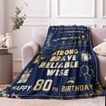 thumbnail image 6 of 80th Birthday Gifts for Men, 80th Birthday Gifts for Him, 80 Year Old Birthday Gifts for Men, 80th Blanket 80th Birthday Decorations for Men, Gift for 80th Birthday Men, Navy Blue Blanket(40"x50"), 6 of 7