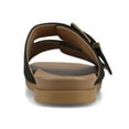 thumbnail image 4 of Journee Womens Cosette Double Strap and Buckle Slip On Flat Sandals, 4 of 10