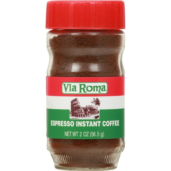 Via Roma Italian Espresso Dark Roast Instant Coffee Jar - 2oz